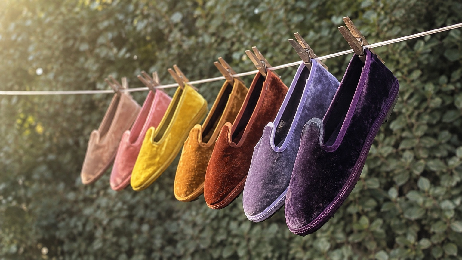 Collezione di Friulane Eco Chic in velluto colorato